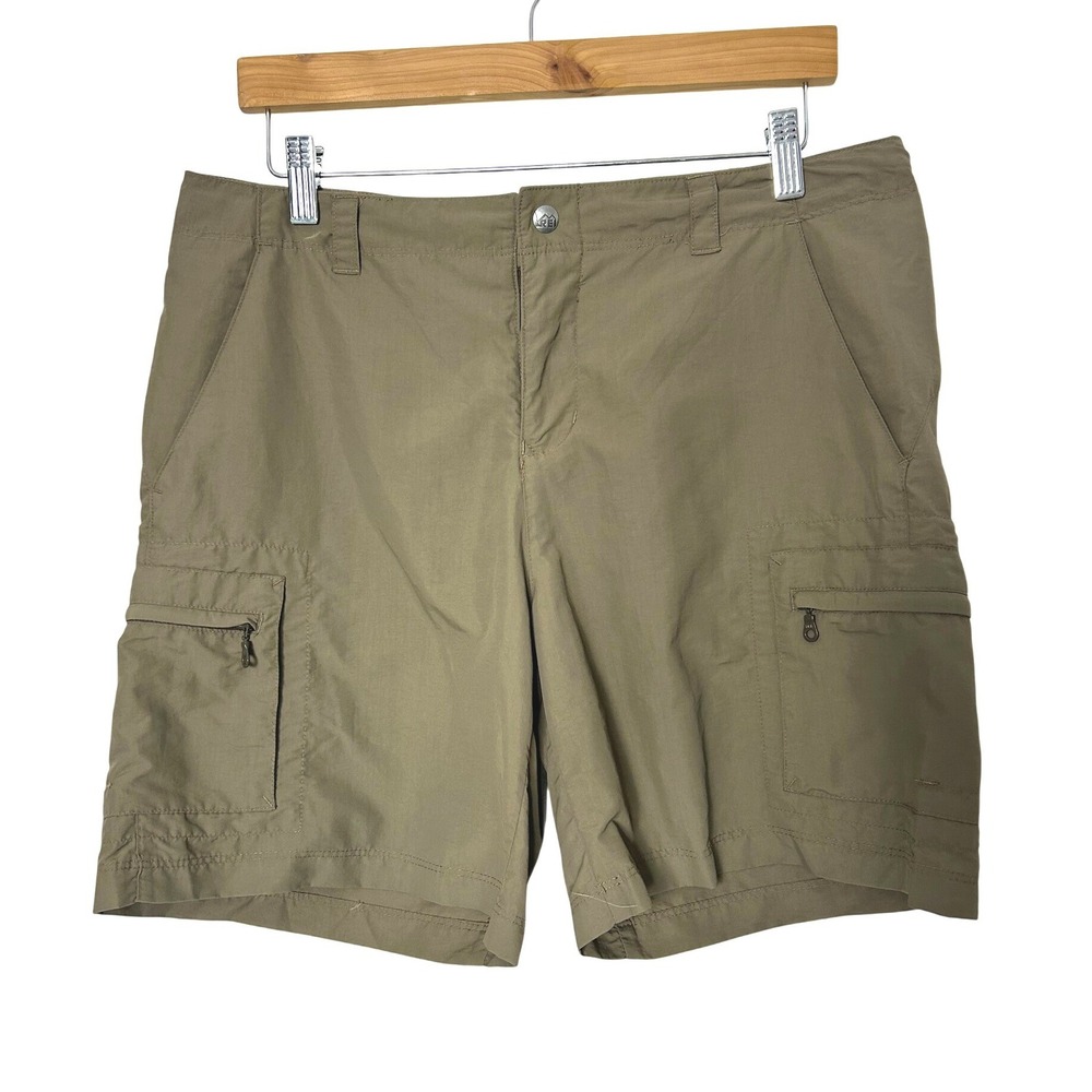 REI Cargo Shorts Women 10 Brown Sahara UPF 50+ Hiking‎ Utility Gorpcore